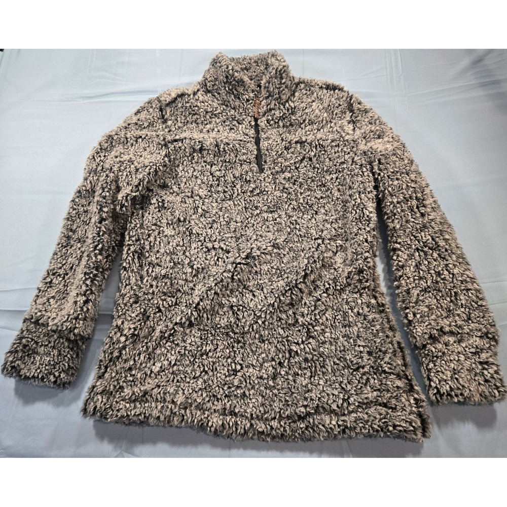 Original Weatherproof Vintage Mens Sherpa Quarter Zip Pullover‎ Grey Mix Medium